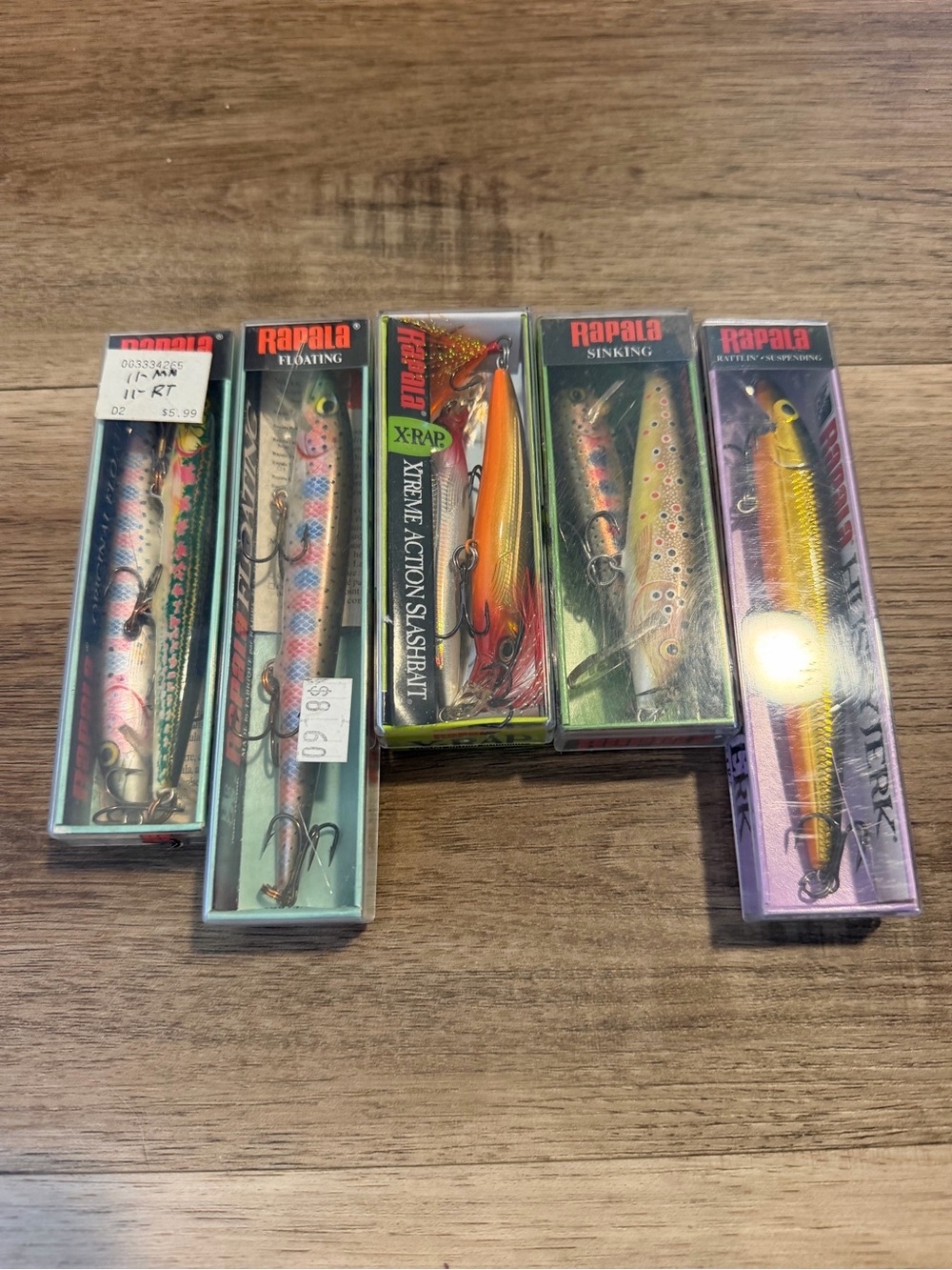 Rapala Lure Lot NEW Unused OG Flottant Countdown Husky Jerk X‑Rap Finland Balsa